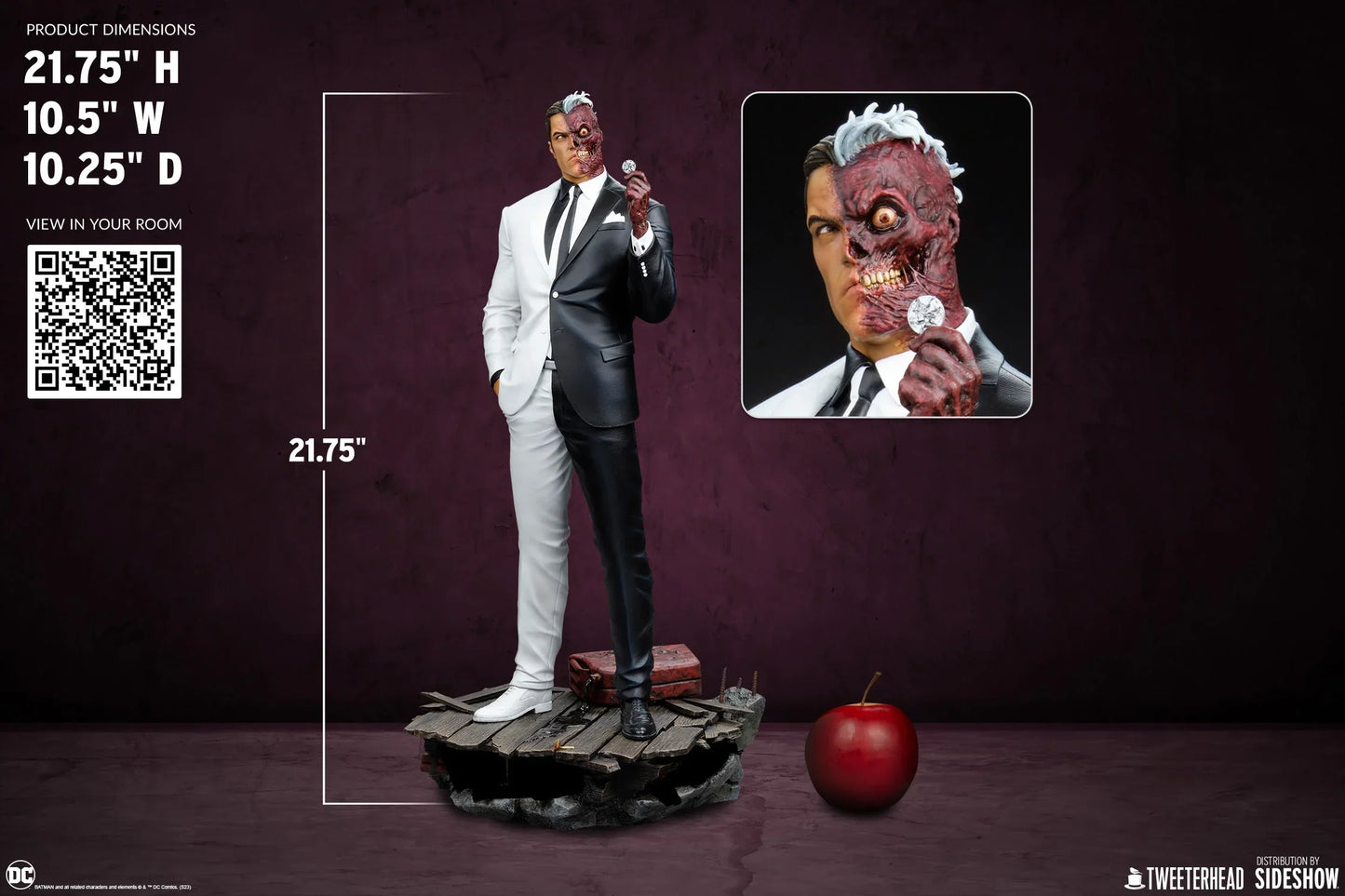 TWO-FACE Collector 1/4 Scale Maquette By Tweeterhead