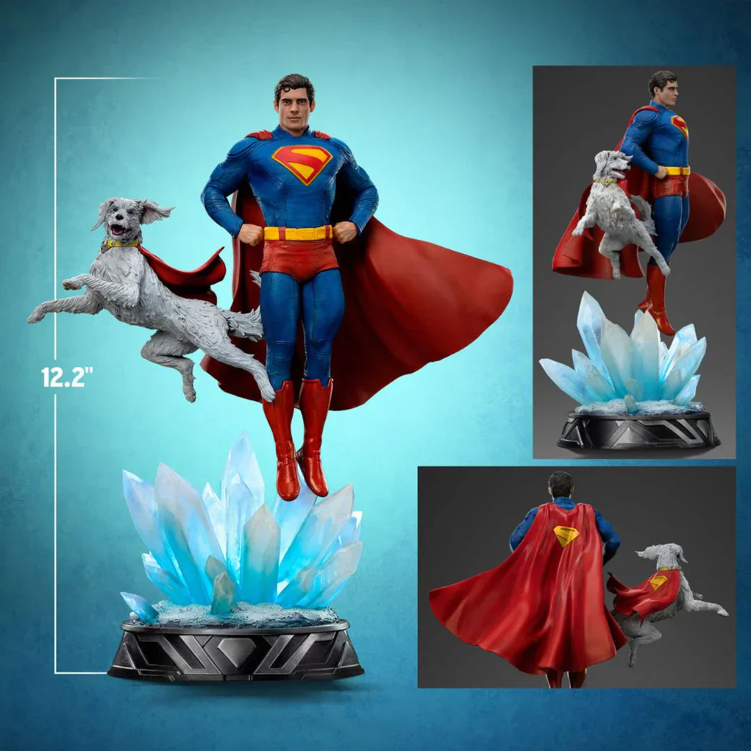 Superman & Krypto Art Scale Statue By Iron Studios