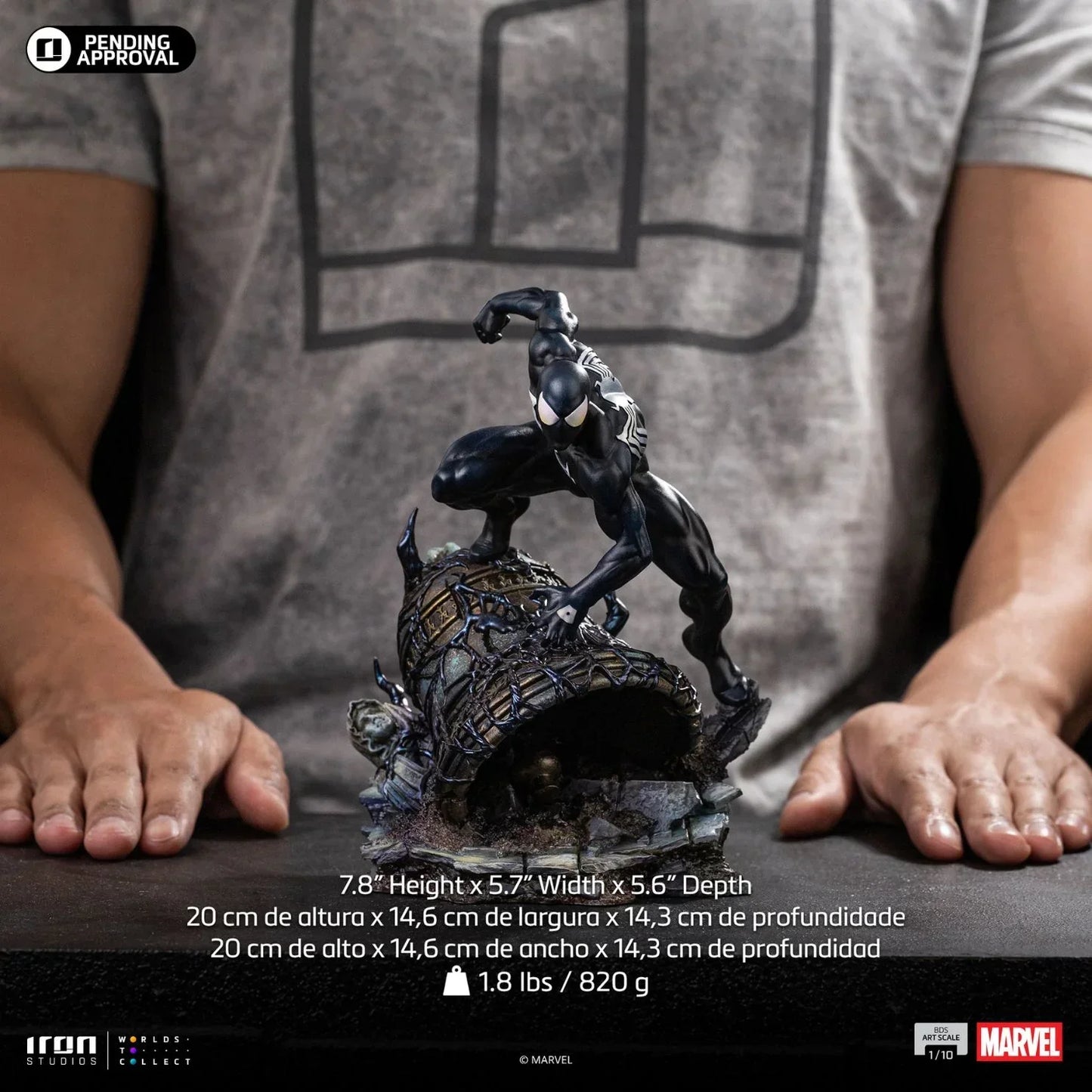 Spider-Man Black Bds Art Statue By Iron Studios