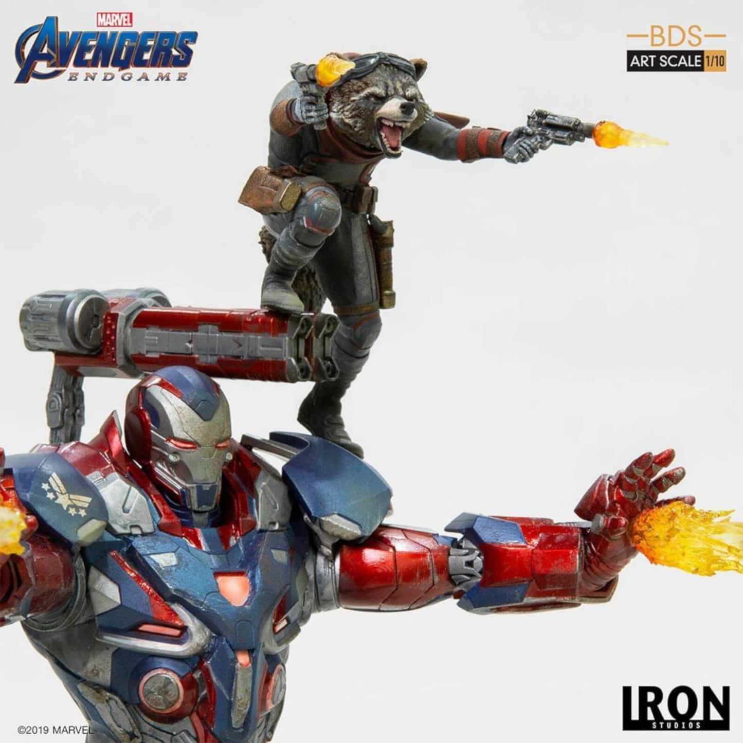 Avengers Endgame Iron Patriot and Rocket 1/10 Art Scale Statue