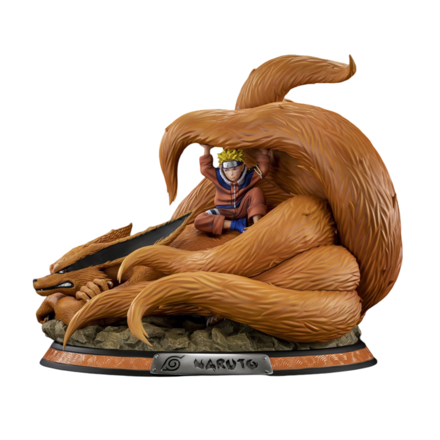 Naruto and Kyubi Statue by Tsume