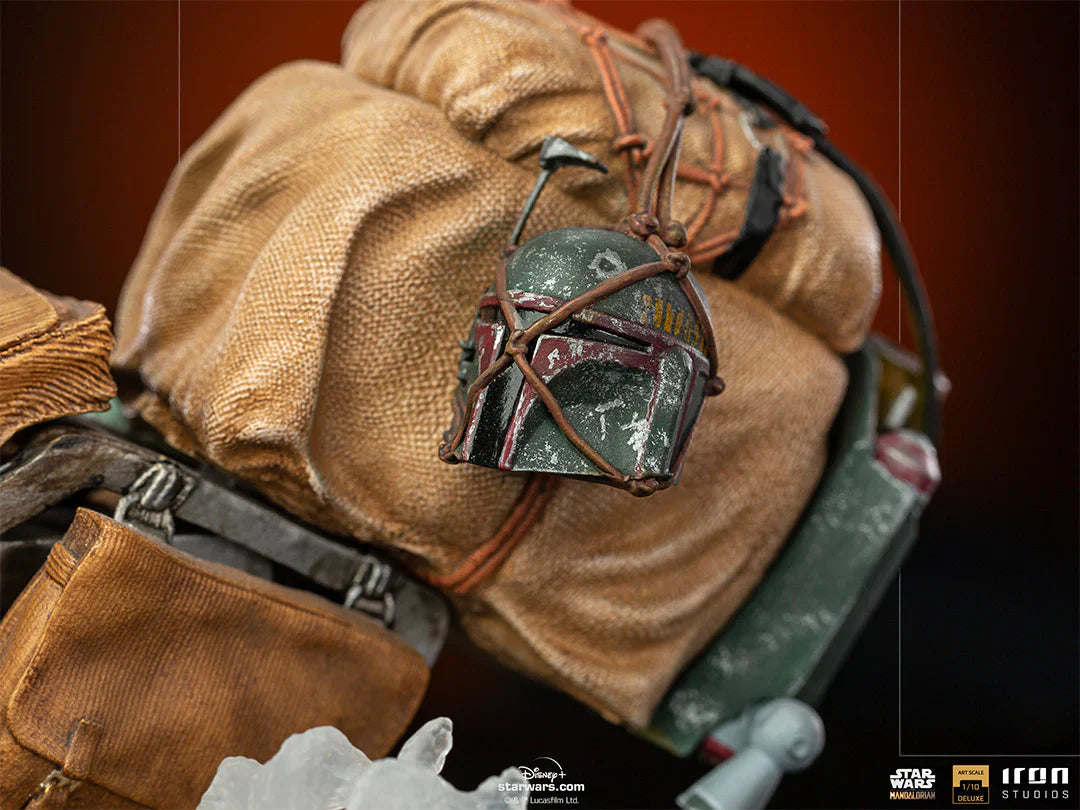 The Mandalorian on Speederbike Deluxe Art Scale 1/10 Statue By Iron Studios