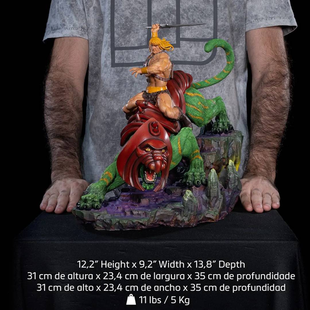 HE-MAN & BATTLE CAT Deluxe 1:10 Scale Statue by Iron Studios