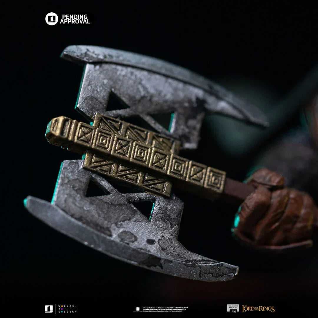 The Lord Of The Rings Gimli Unleashed Art Statue By Iron Studios