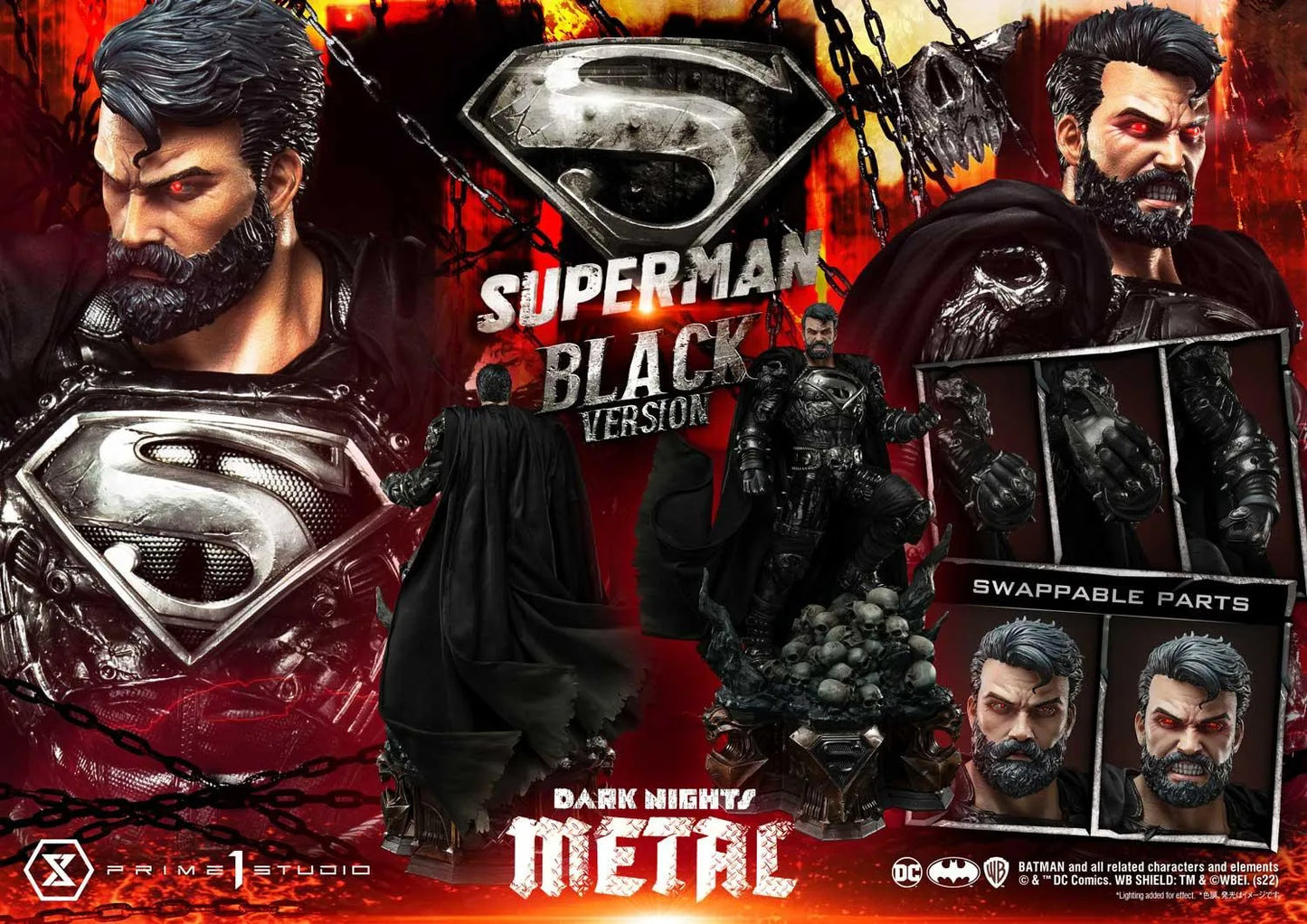 Dark Nights: Metal Superman Black Version Museum Masterline Statue