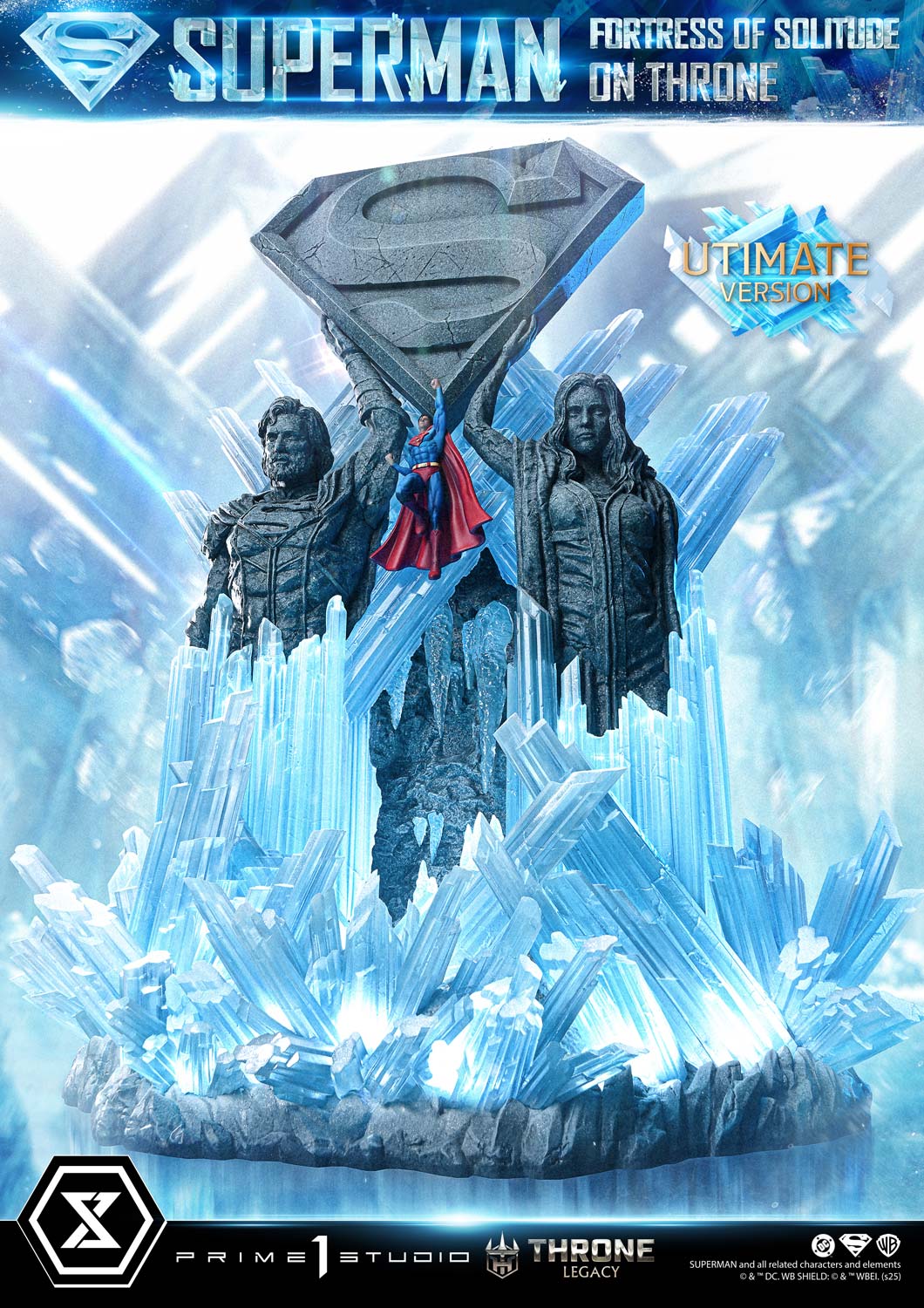 Superman Fortress of Solitude on Throne (Ultimate Bonus Version) Statue by Prime 1 Studio