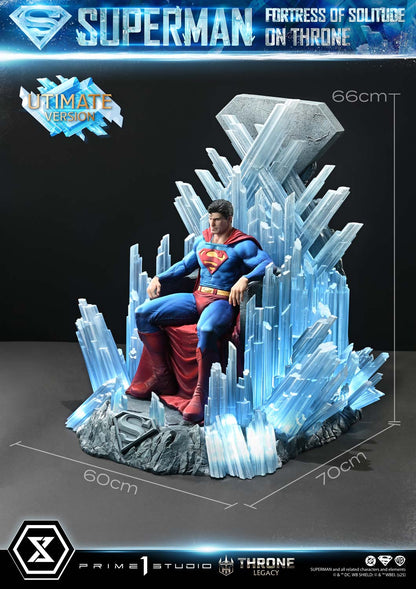 Superman Fortress of Solitude on Throne (Ultimate Bonus Version) Statue by Prime 1 Studio