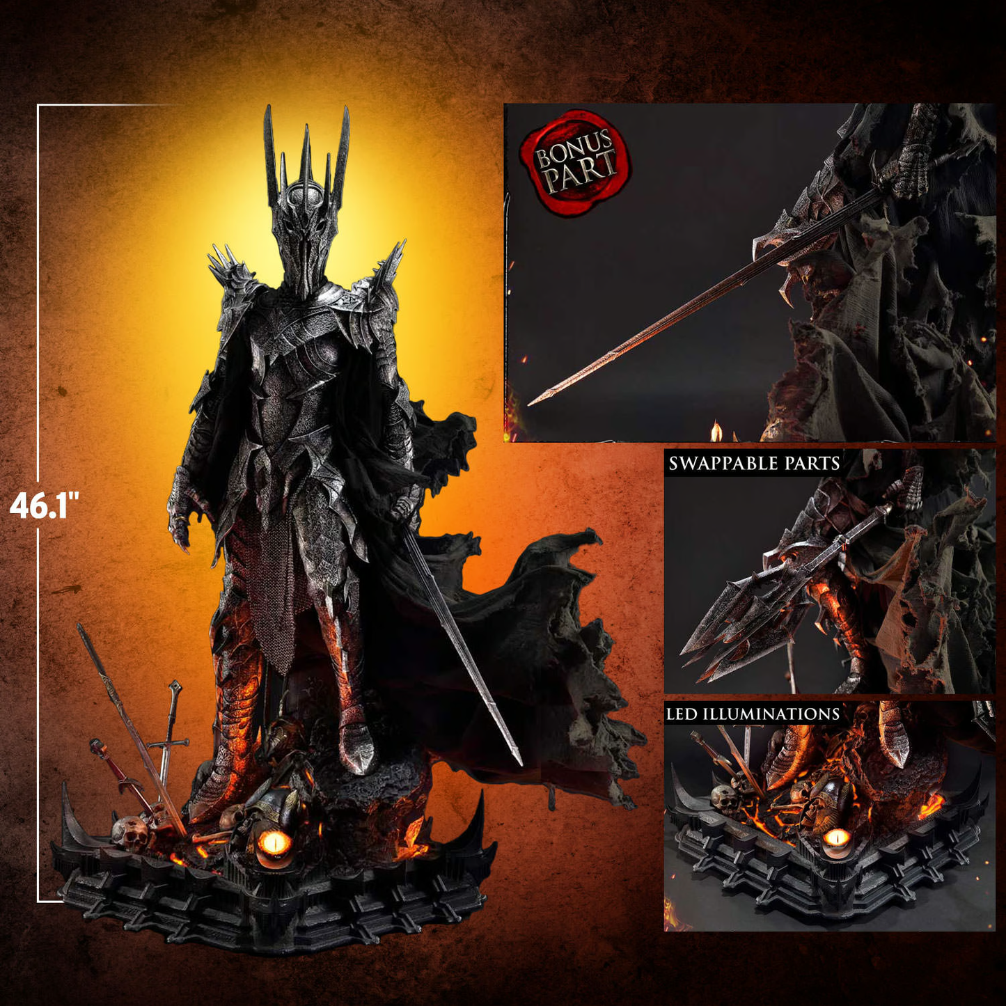 Prime 1 Studio The Lord of the Rings (Film) The Dark Lord Sauron Statue