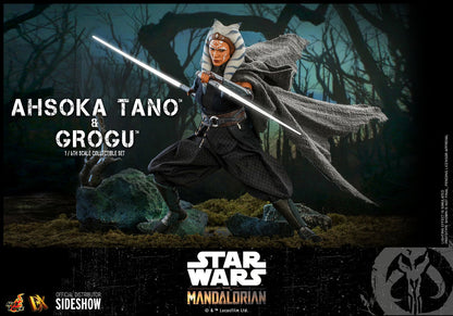 Star Wars The Mandalorian Ahsoka Tano and Grogu Set by Hot Toys