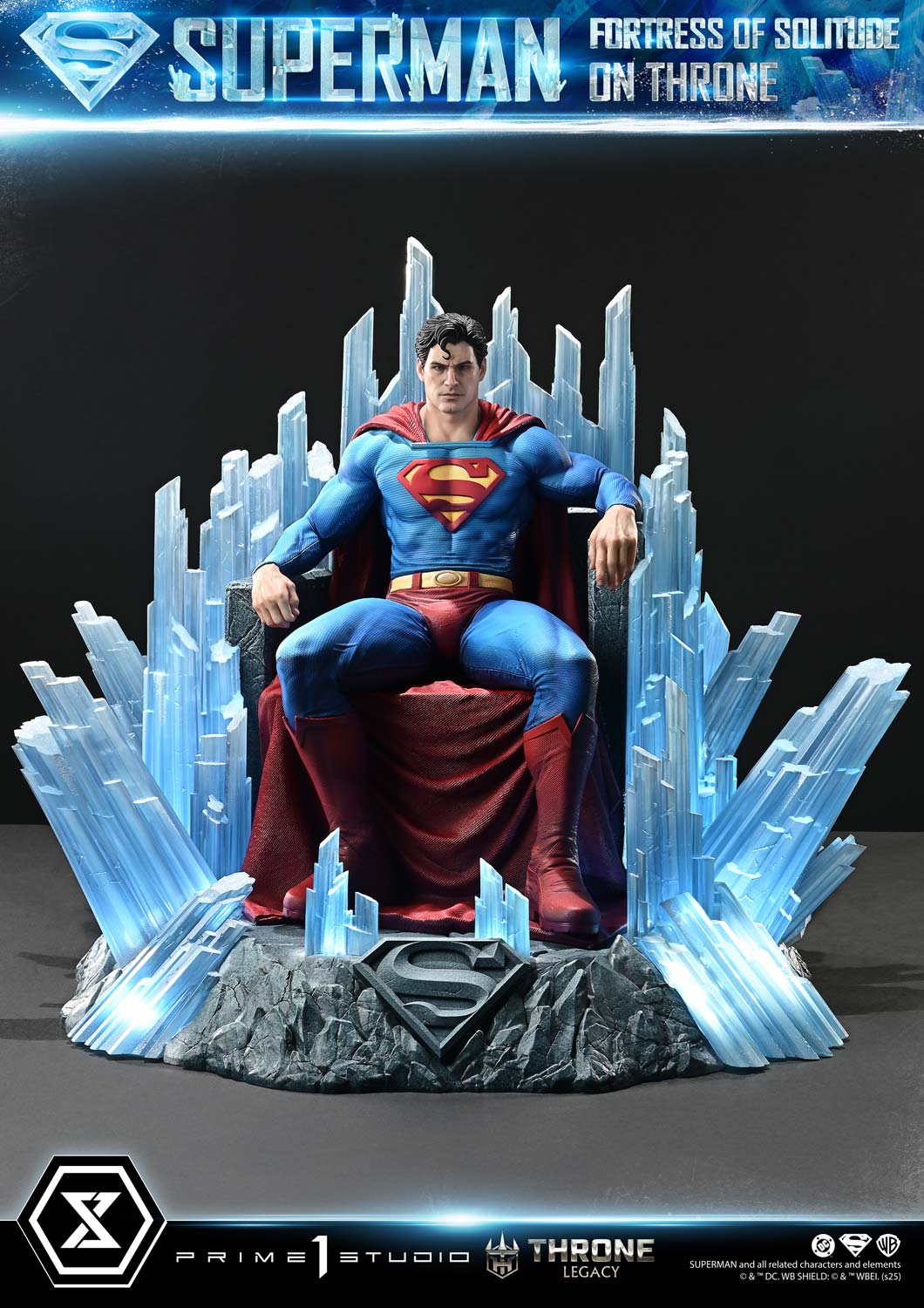 Superman Fortress of Solitude on Throne (Ultimate Bonus Version) Statue by Prime 1 Studio