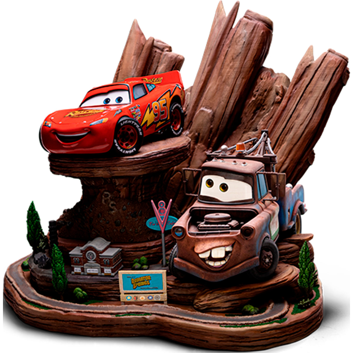 Deluxe 1:10 Scale Statue of Lightning McQueen & Tow Mater