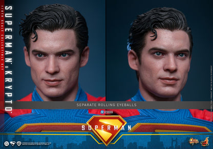 Superman (2025) & Krypto Sixth Scale Figure Set By Hot Toys