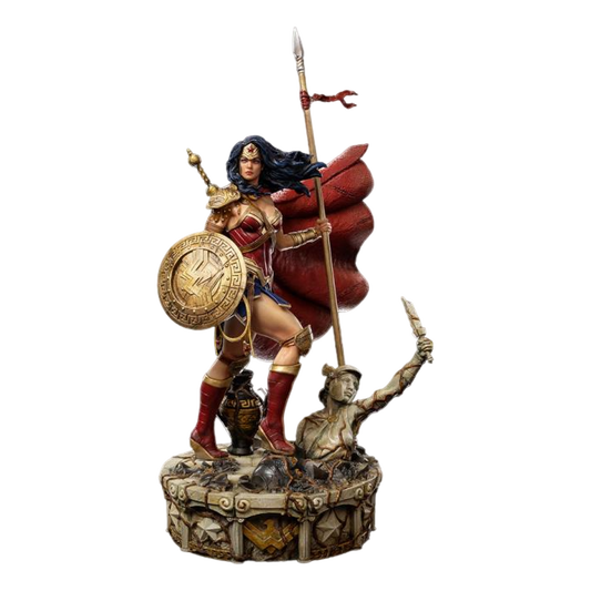 Wonder Woman Unleashed Deluxe DC Comics Art Scale 1/10 Statue By Iron Studios