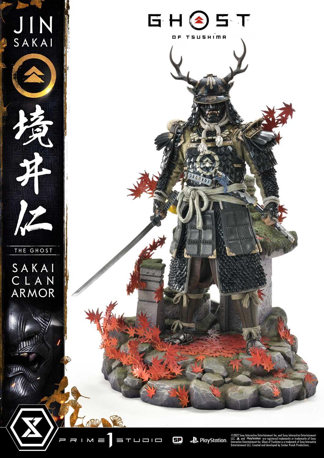 Ghost of Tsushima Jin Sakai The Ghost Sakai Clan Armor Statue by Prime1 Studio
